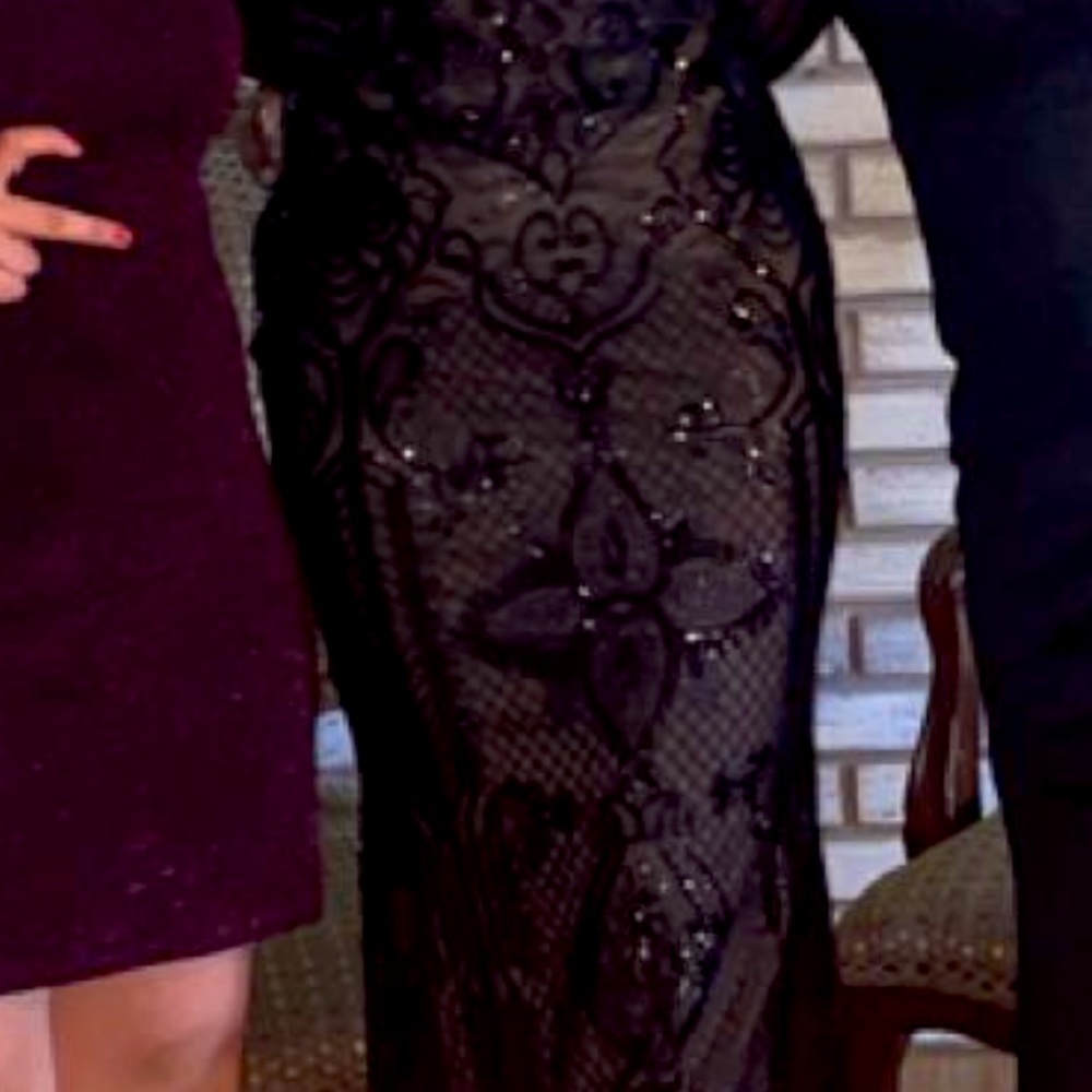 Long beautiful elegant evening dress